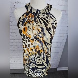 Vintage Erato Open Embellished Back Silk Top | Size 2  | EUC